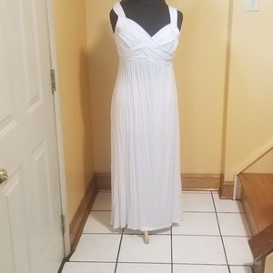 A long sleeveless dress